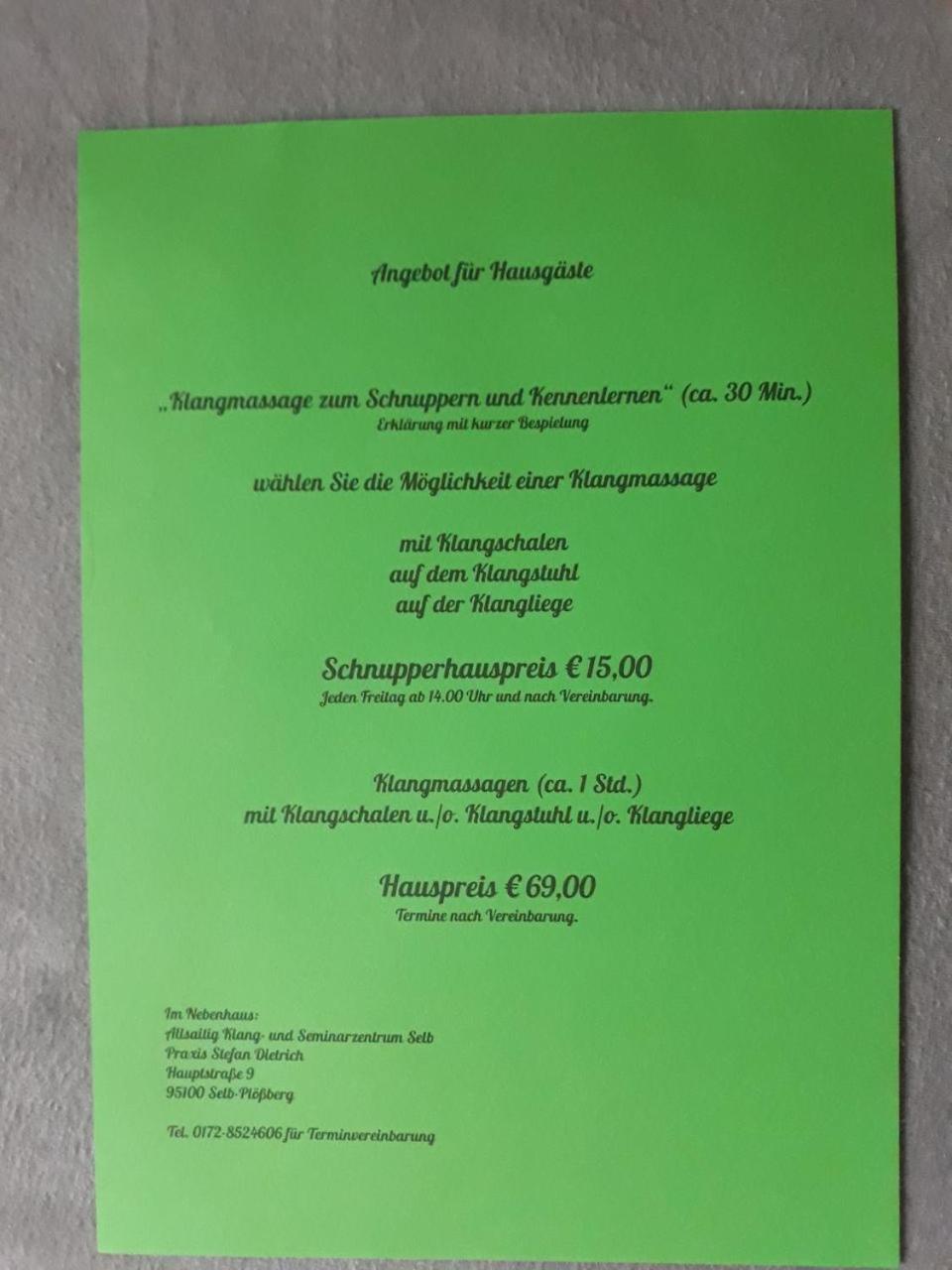 Allsaitig Klang- Und Seminarzentrum Selb Exteriér fotografie